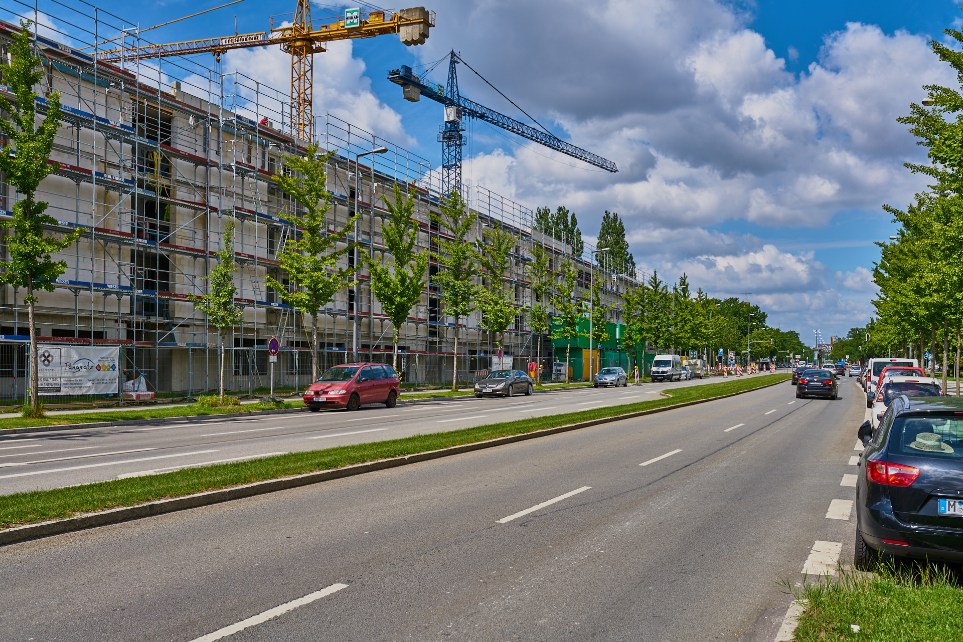23.06.2018 - Baustelle Maikäfersiedlung in der Bad Schachener Straße in Neuperlach