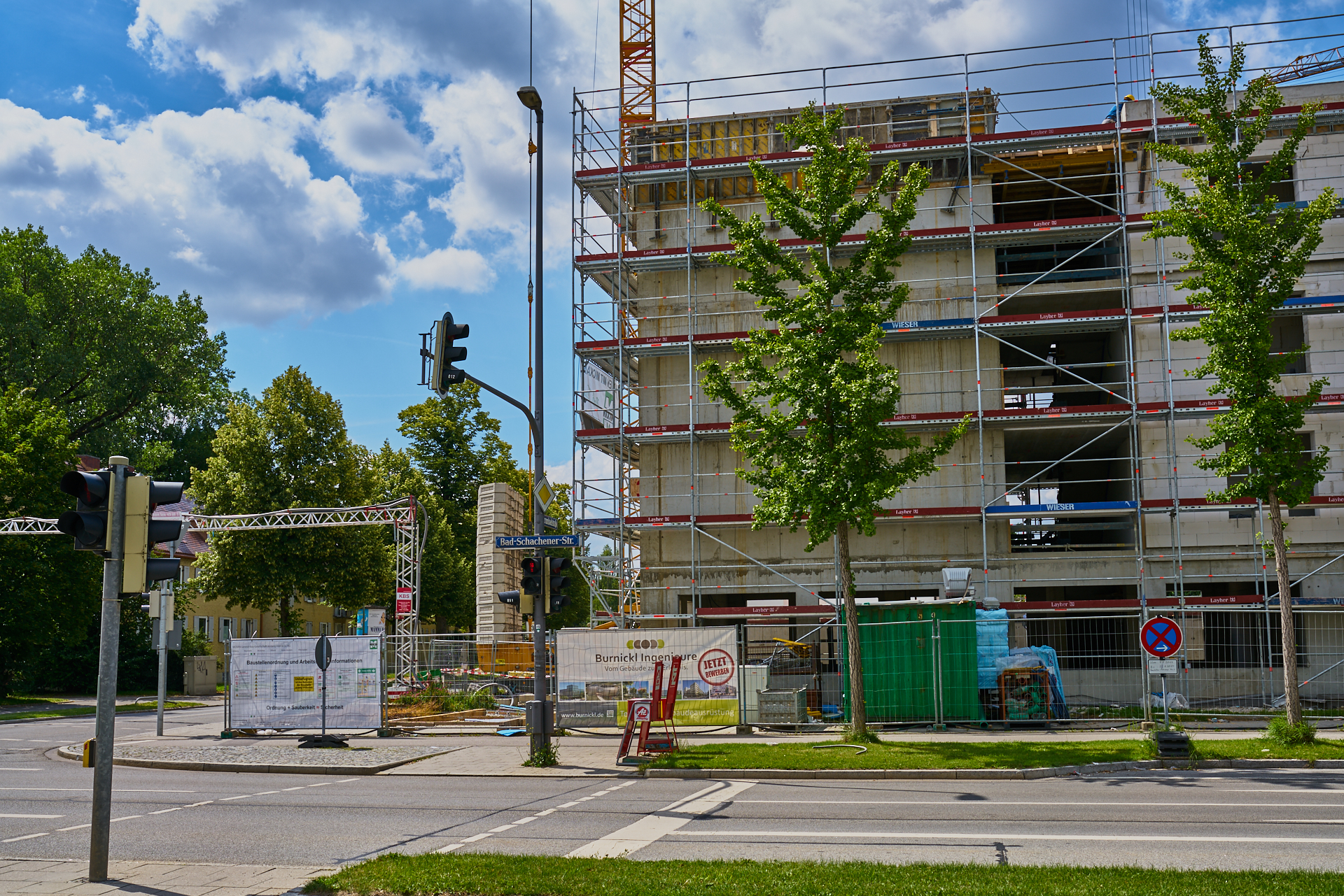 23.06.2018 - Baustelle Maikäfersiedlung in der Bad Schachener Straße in Neuperlach