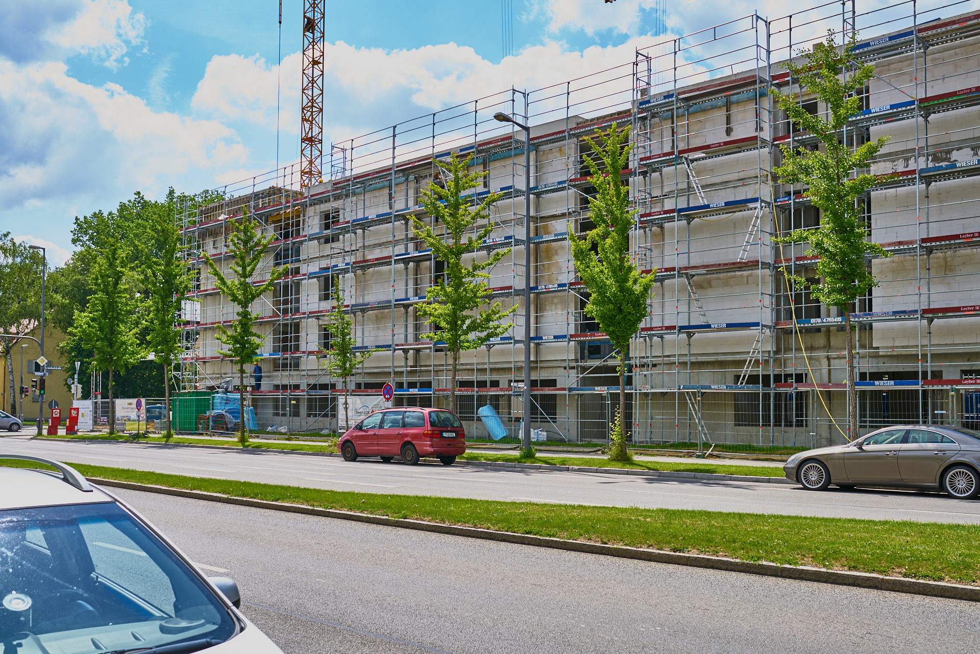 23.06.2018 - Baustelle Maikäfersiedlung in der Bad Schachener Straße in Neuperlach