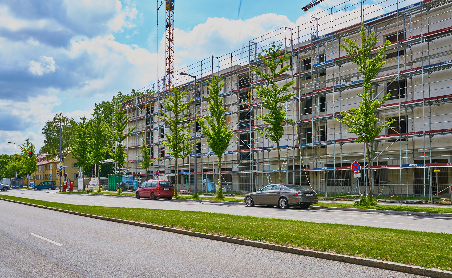 23.06.2018 - Baustelle Maikäfersiedlung in der Bad Schachener Straße in Neuperlach