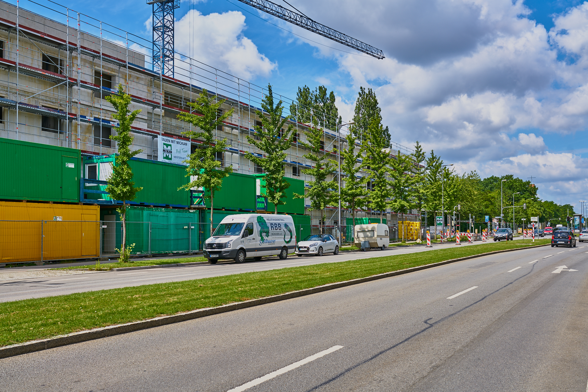 23.06.2018 - Baustelle Maikäfersiedlung in der Bad Schachener Straße in Neuperlach
