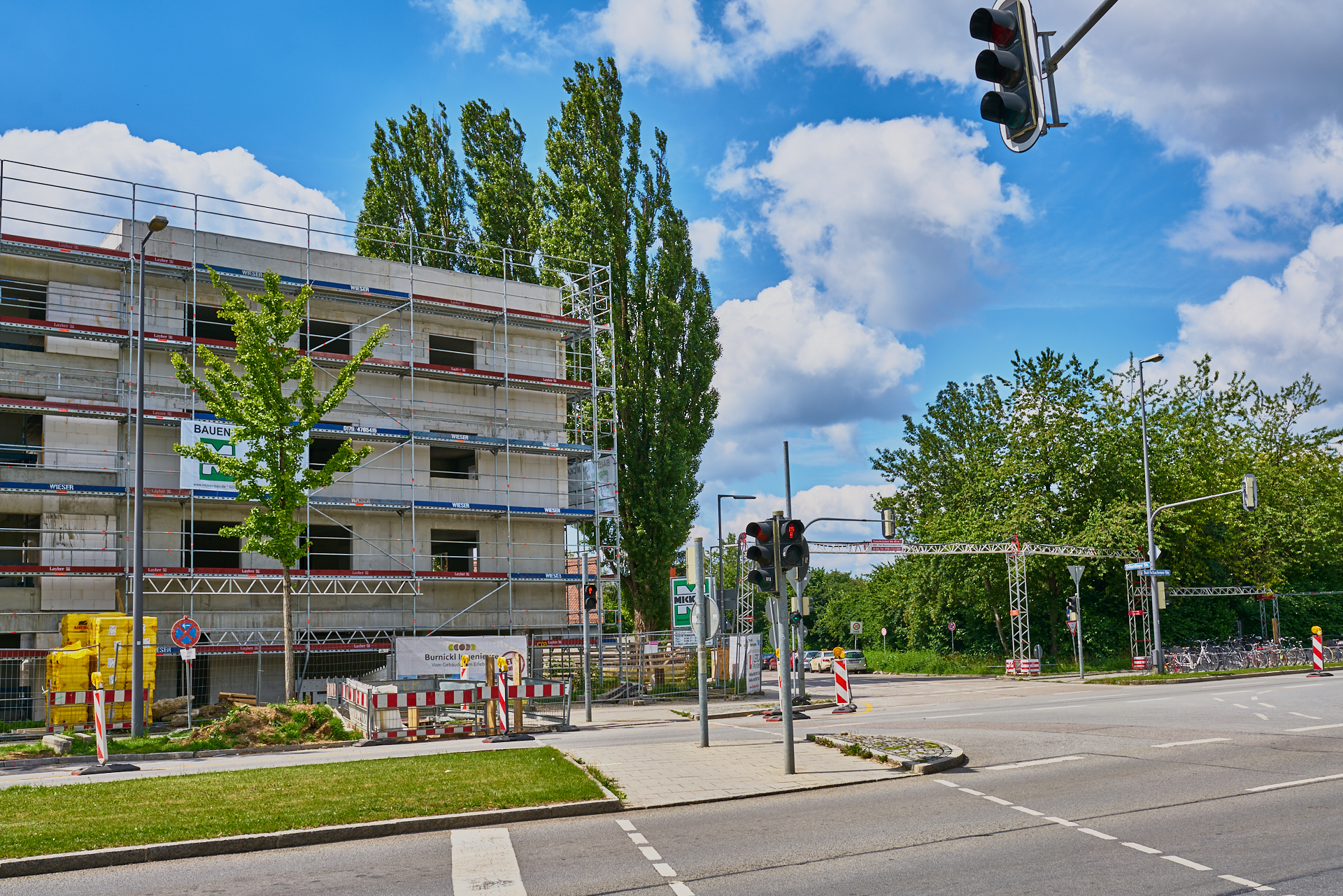 23.06.2018 - Baustelle Maikäfersiedlung in der Bad Schachener Straße in Neuperlach