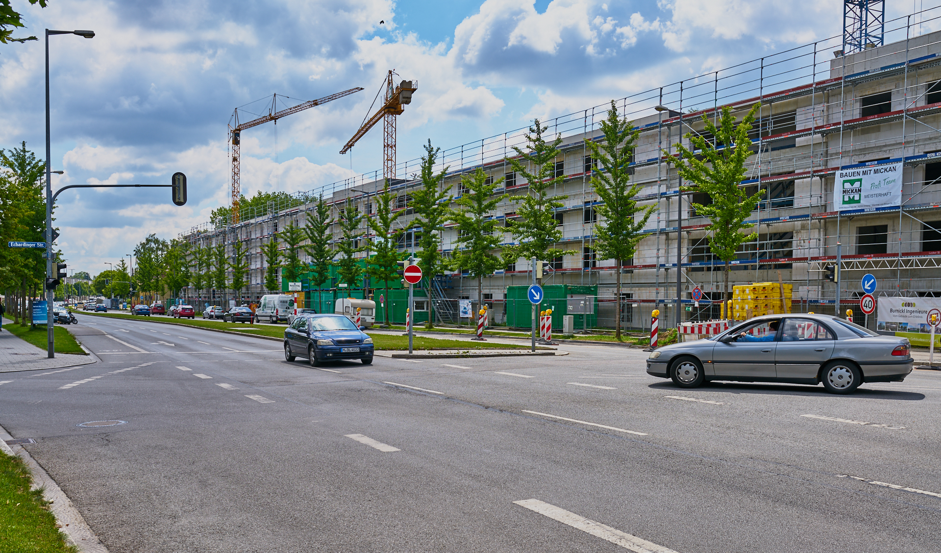 23.06.2018 - Baustelle Maikäfersiedlung in der Bad Schachener Straße in Neuperlach