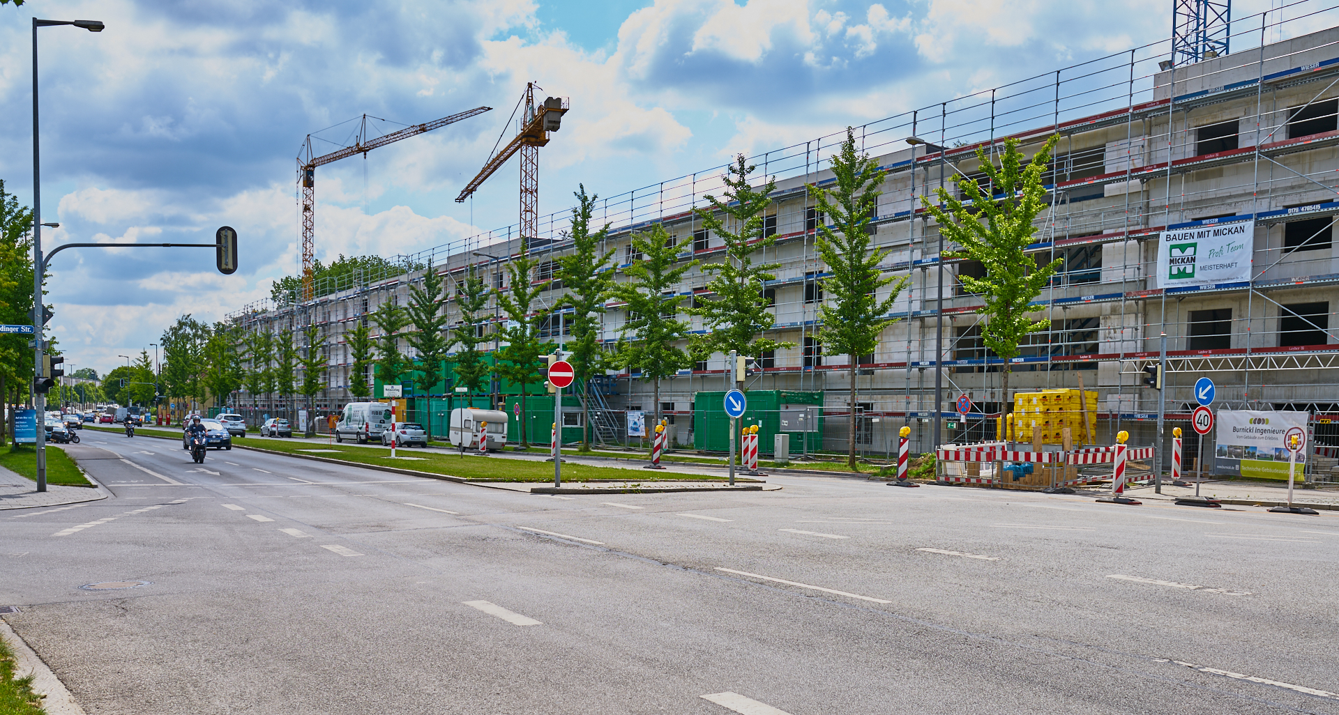 23.06.2018 - Baustelle Maikäfersiedlung in der Bad Schachener Straße in Neuperlach