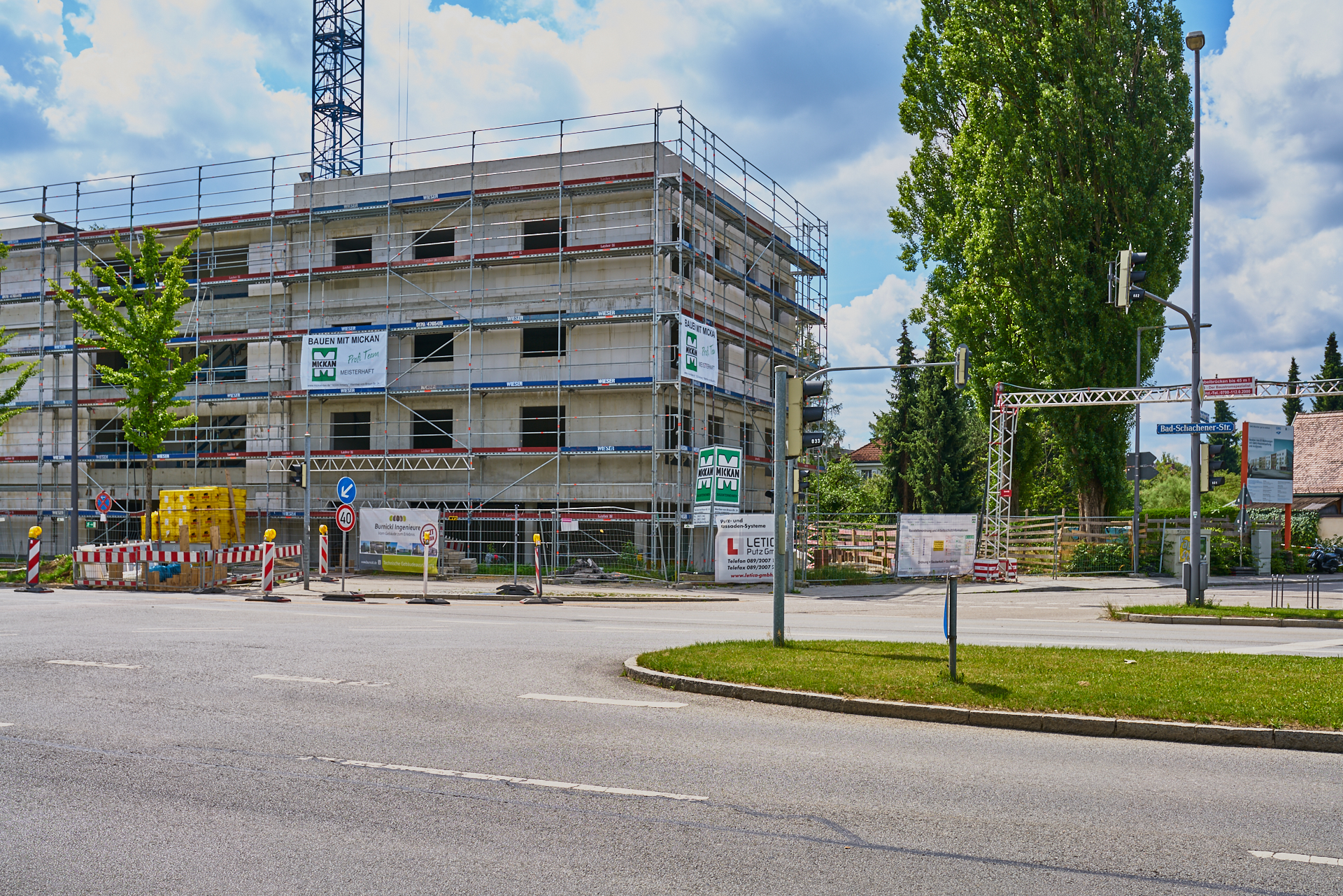 23.06.2018 - Baustelle Maikäfersiedlung in der Bad Schachener Straße in Neuperlach