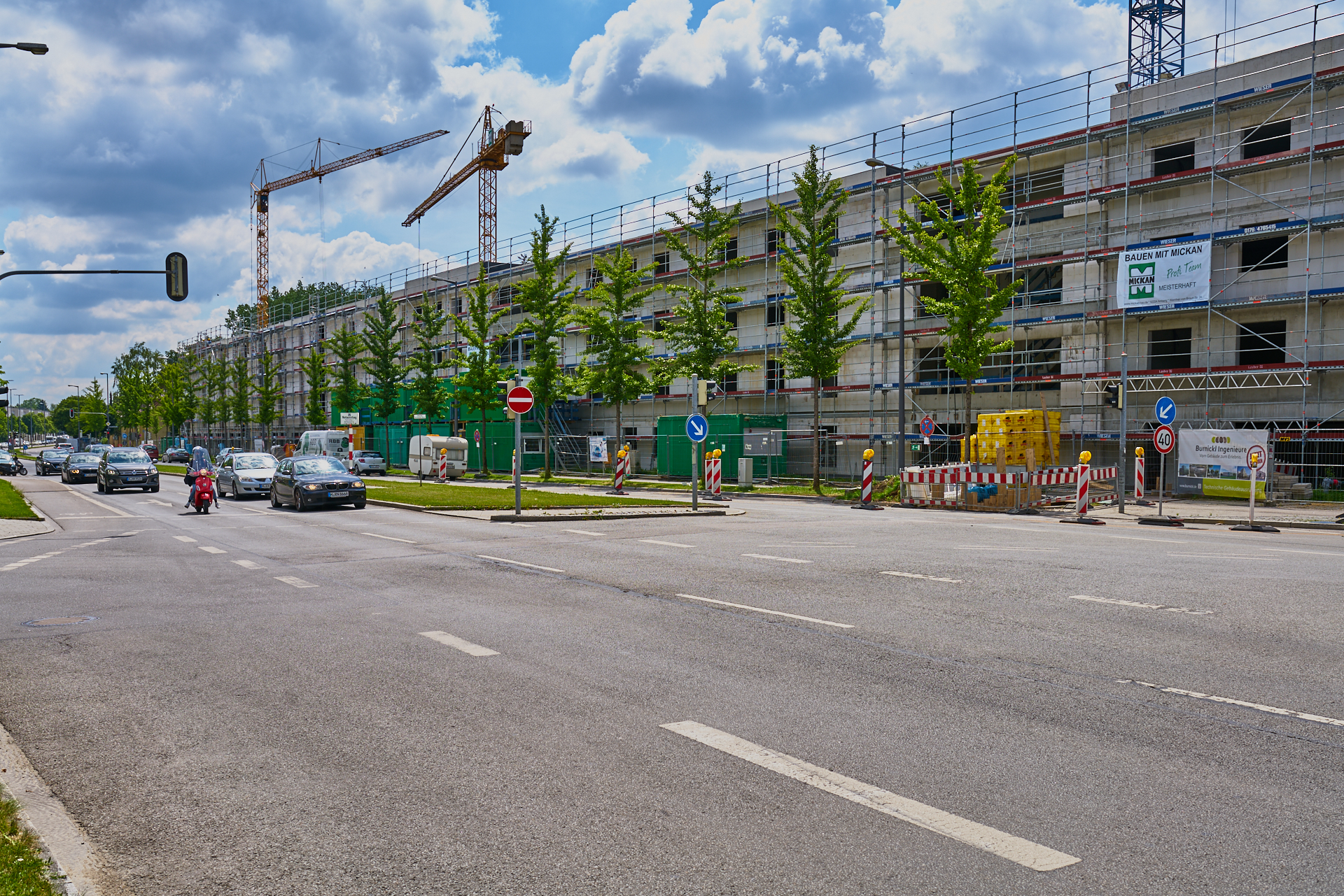 23.06.2018 - Baustelle Maikäfersiedlung in der Bad Schachener Straße in Neuperlach