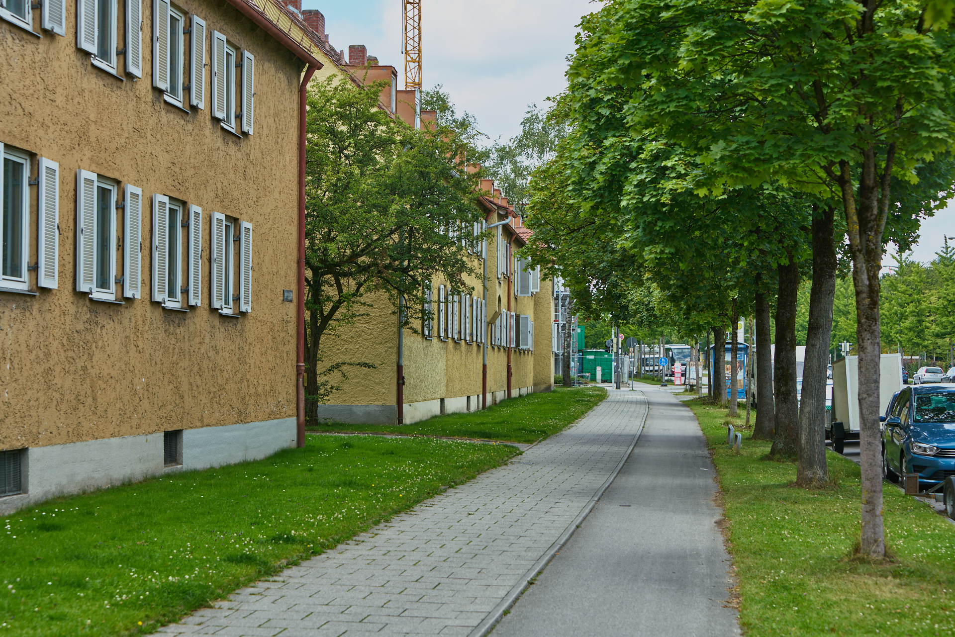 12.07.2018 - Baustelle Maikäfersiedlung in der Bad Schachener Straße in Neuperlach
