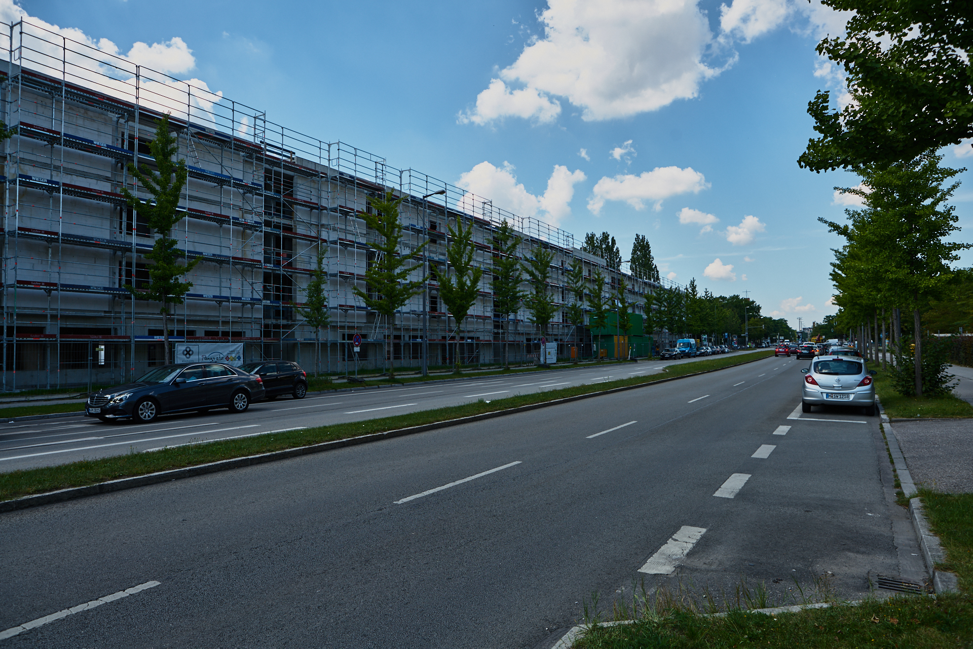 30.07.2018 - Baustelle Maikäfersiedlung in der Bad Schachener Straße in Neuperlach