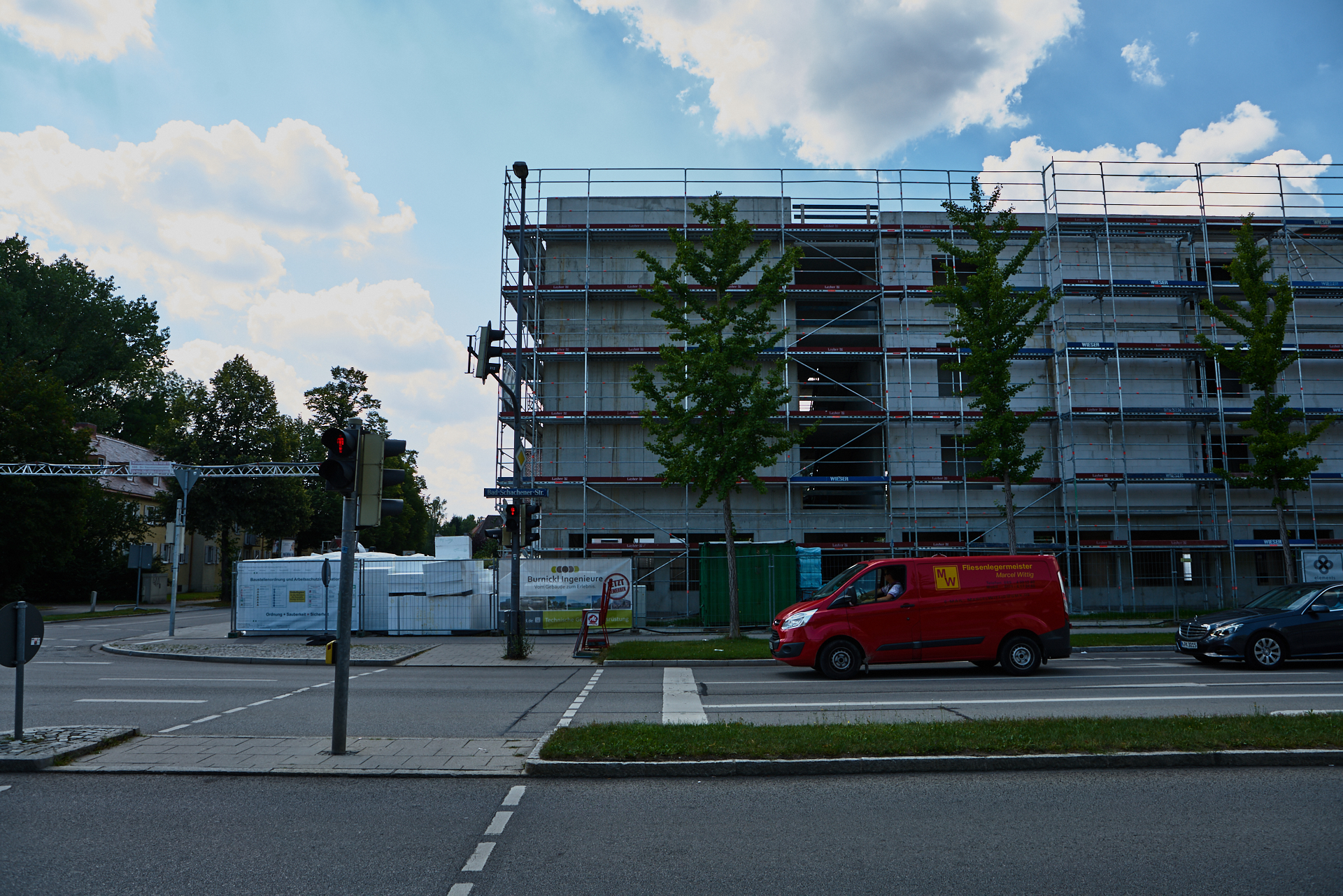 30.07.2018 - Baustelle Maikäfersiedlung in der Bad Schachener Straße in Neuperlach