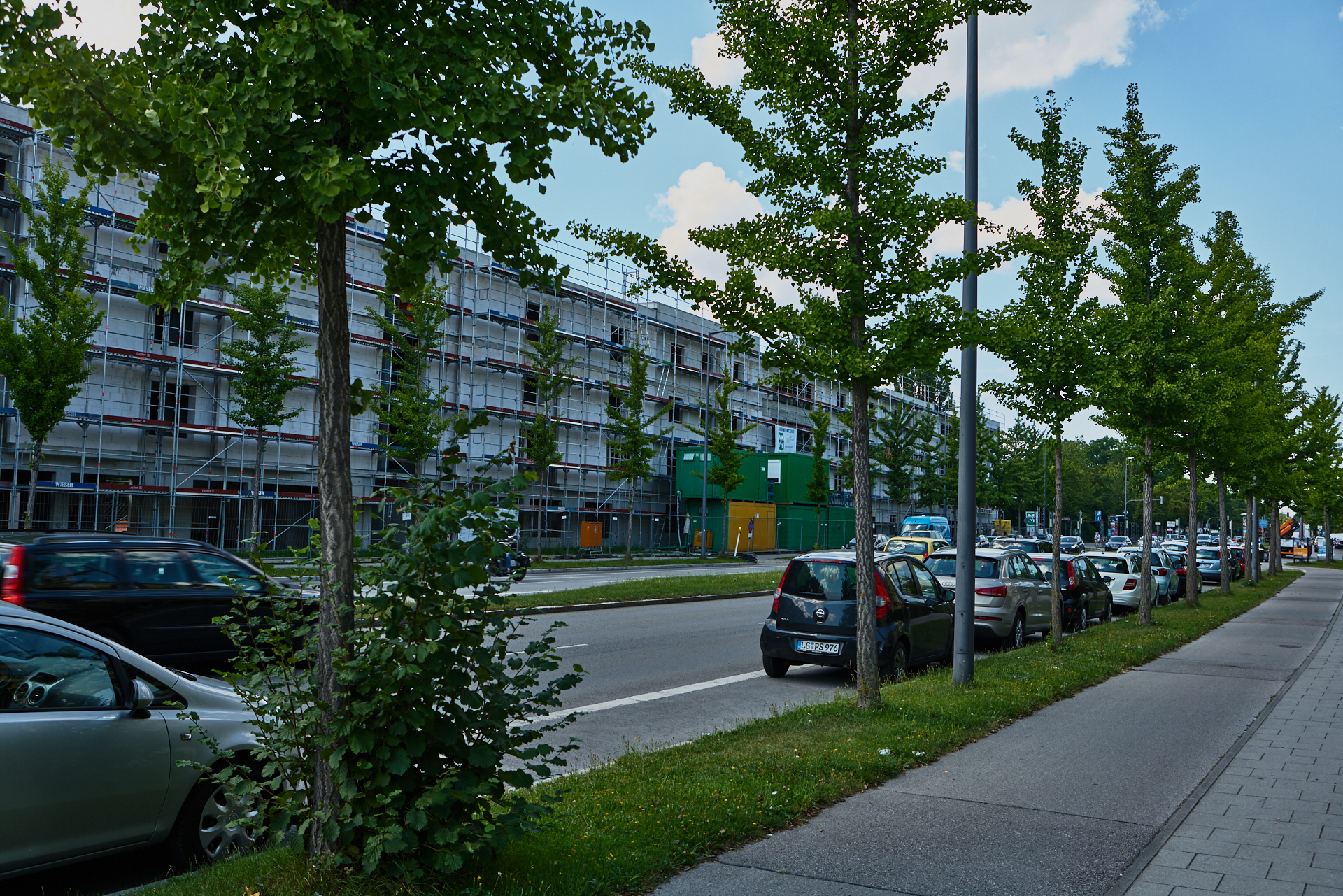 30.07.2018 - Baustelle Maikäfersiedlung in der Bad Schachener Straße in Neuperlach
