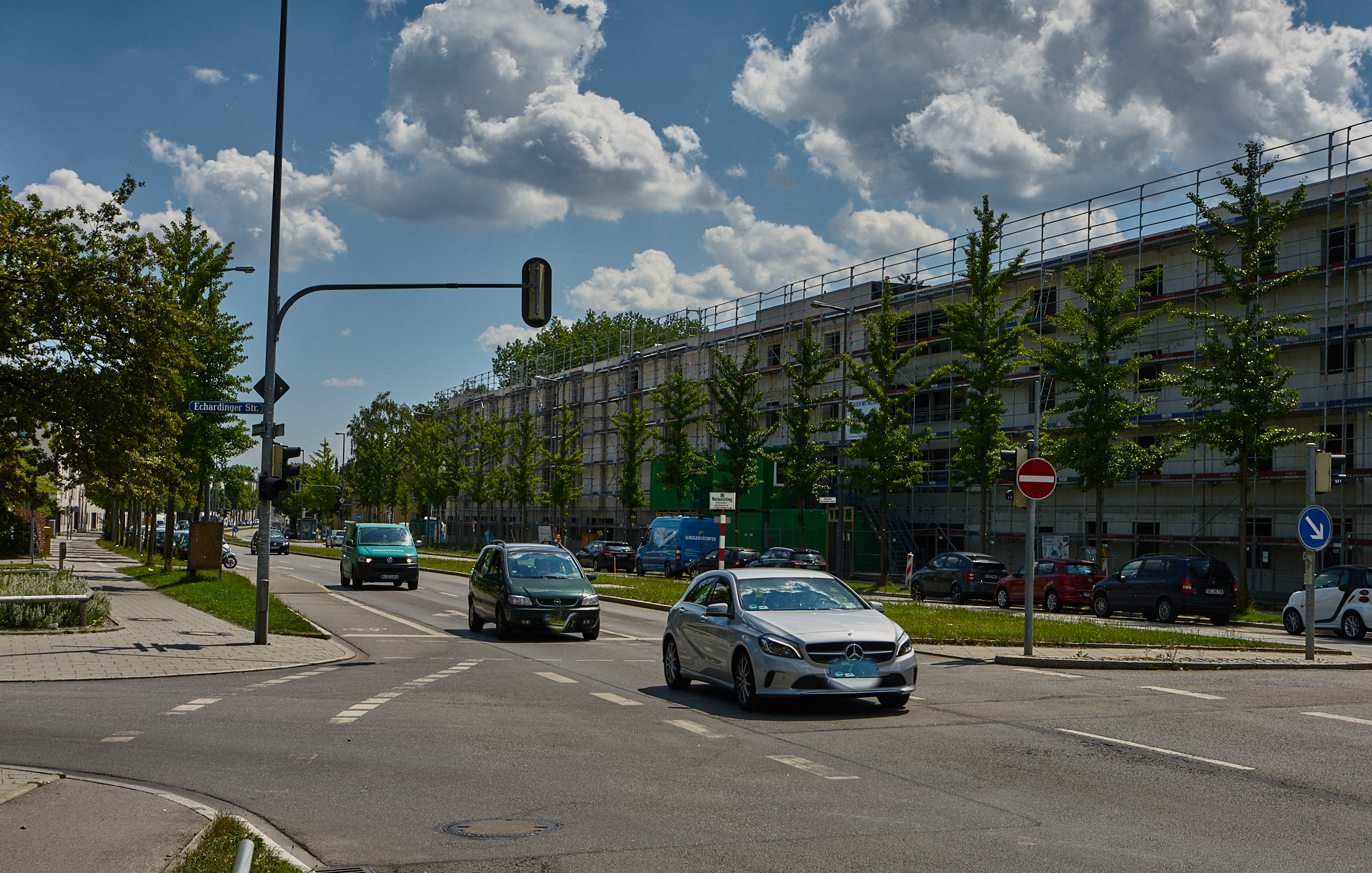 30.07.2018 - Baustelle Maikäfersiedlung in der Bad Schachener Straße in Neuperlach