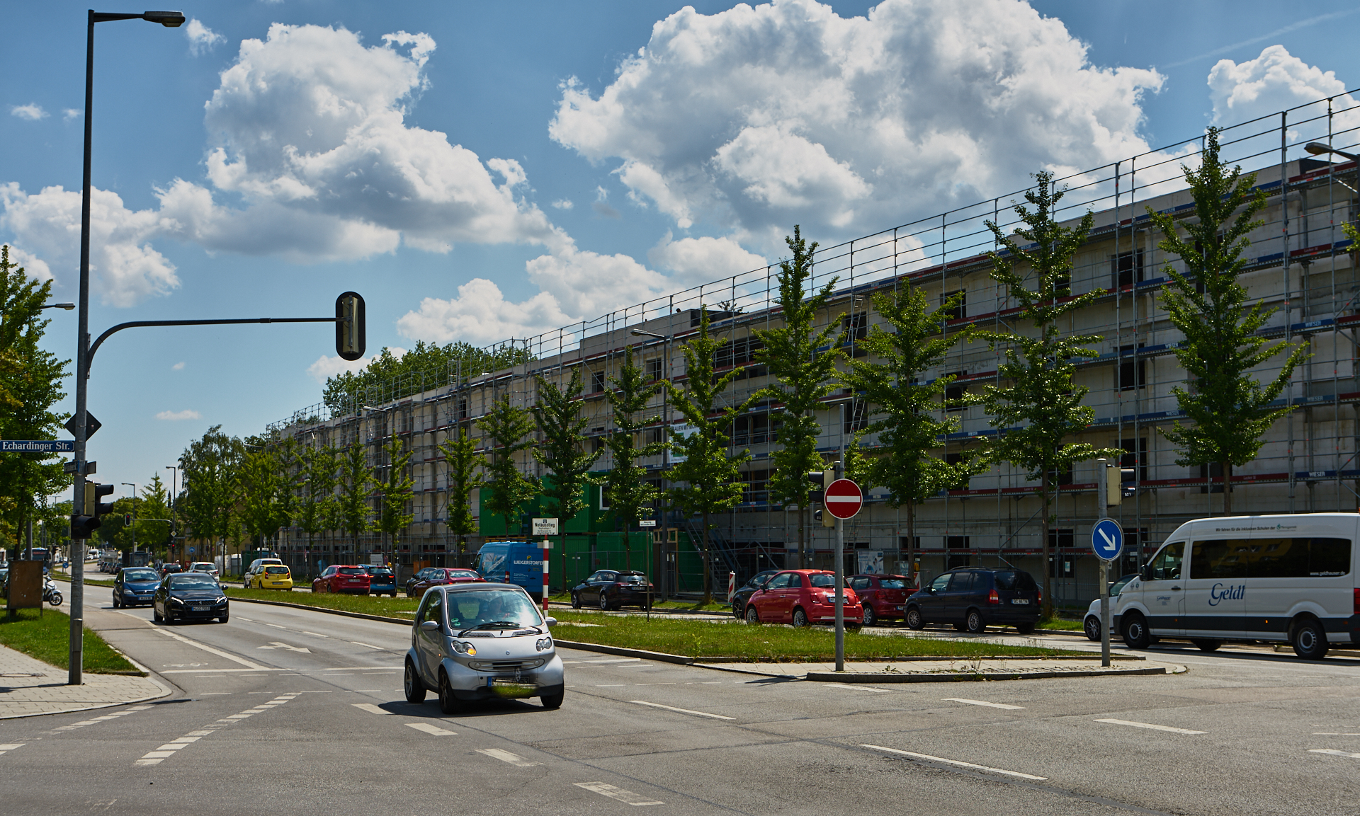 30.07.2018 - Baustelle Maikäfersiedlung in der Bad Schachener Straße in Neuperlach