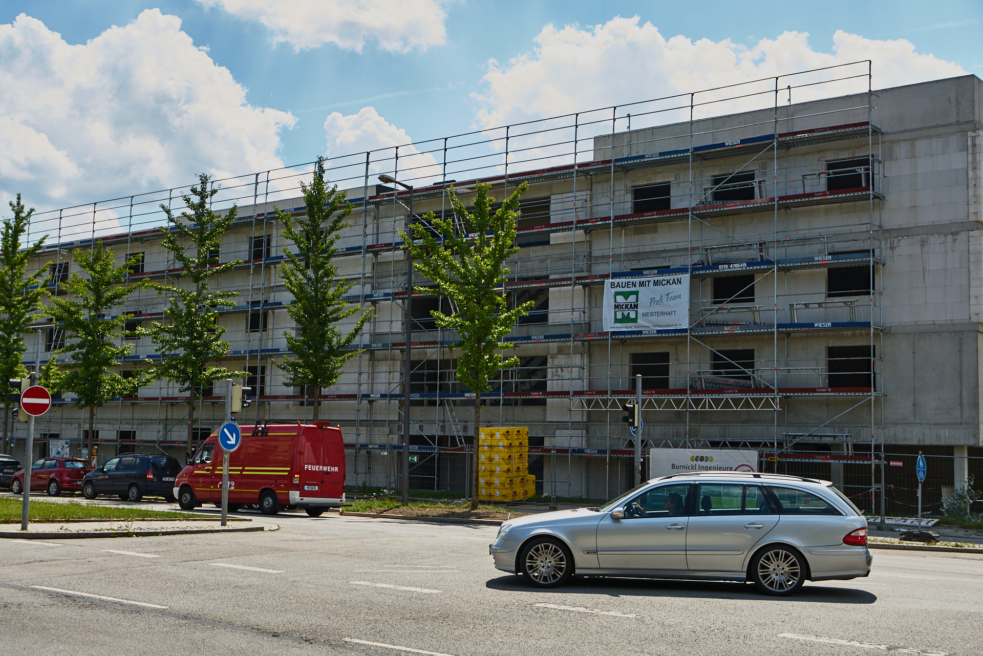 30.07.2018 - Baustelle Maikäfersiedlung in der Bad Schachener Straße in Neuperlach
