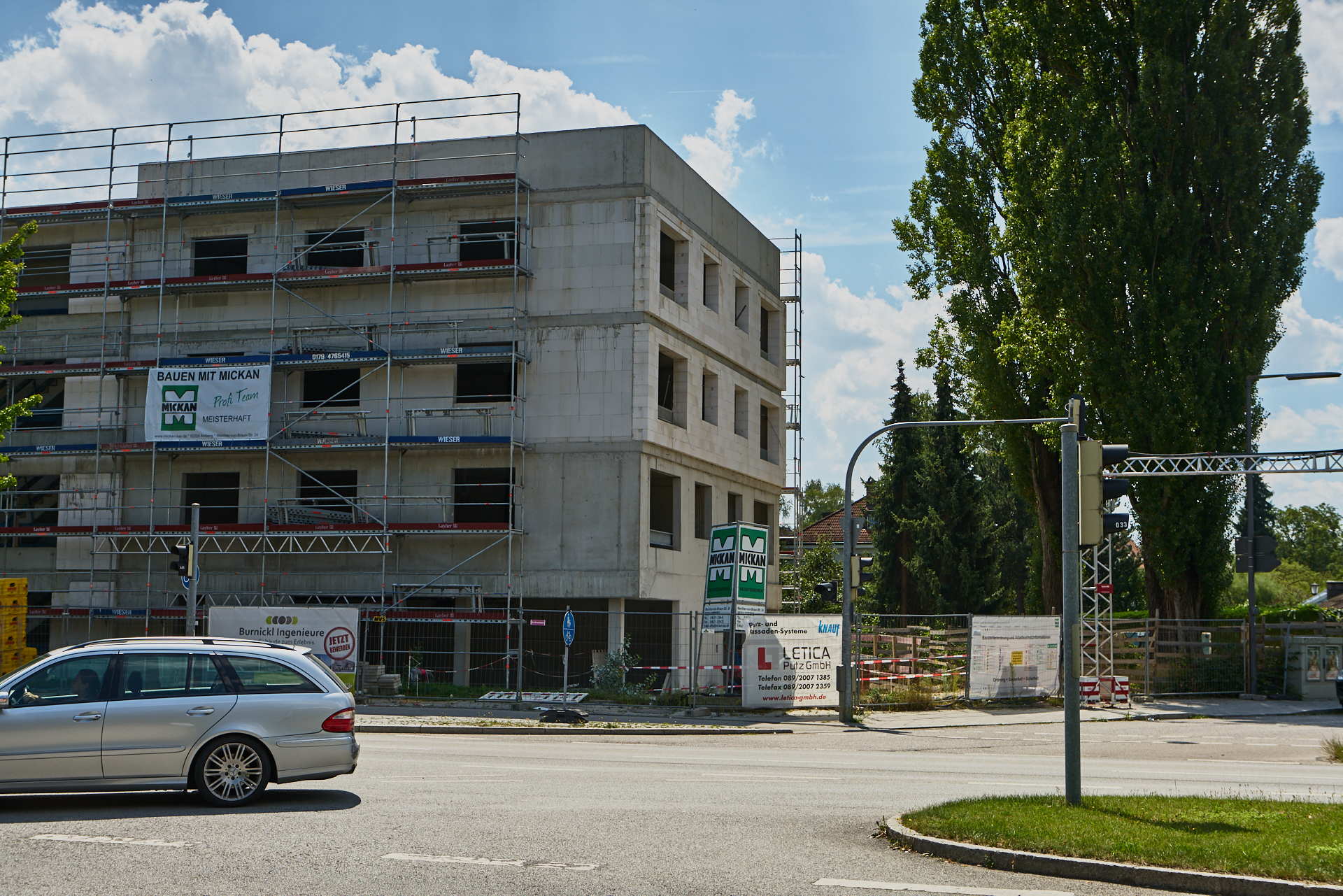 30.07.2018 - Baustelle Maikäfersiedlung in der Bad Schachener Straße in Neuperlach