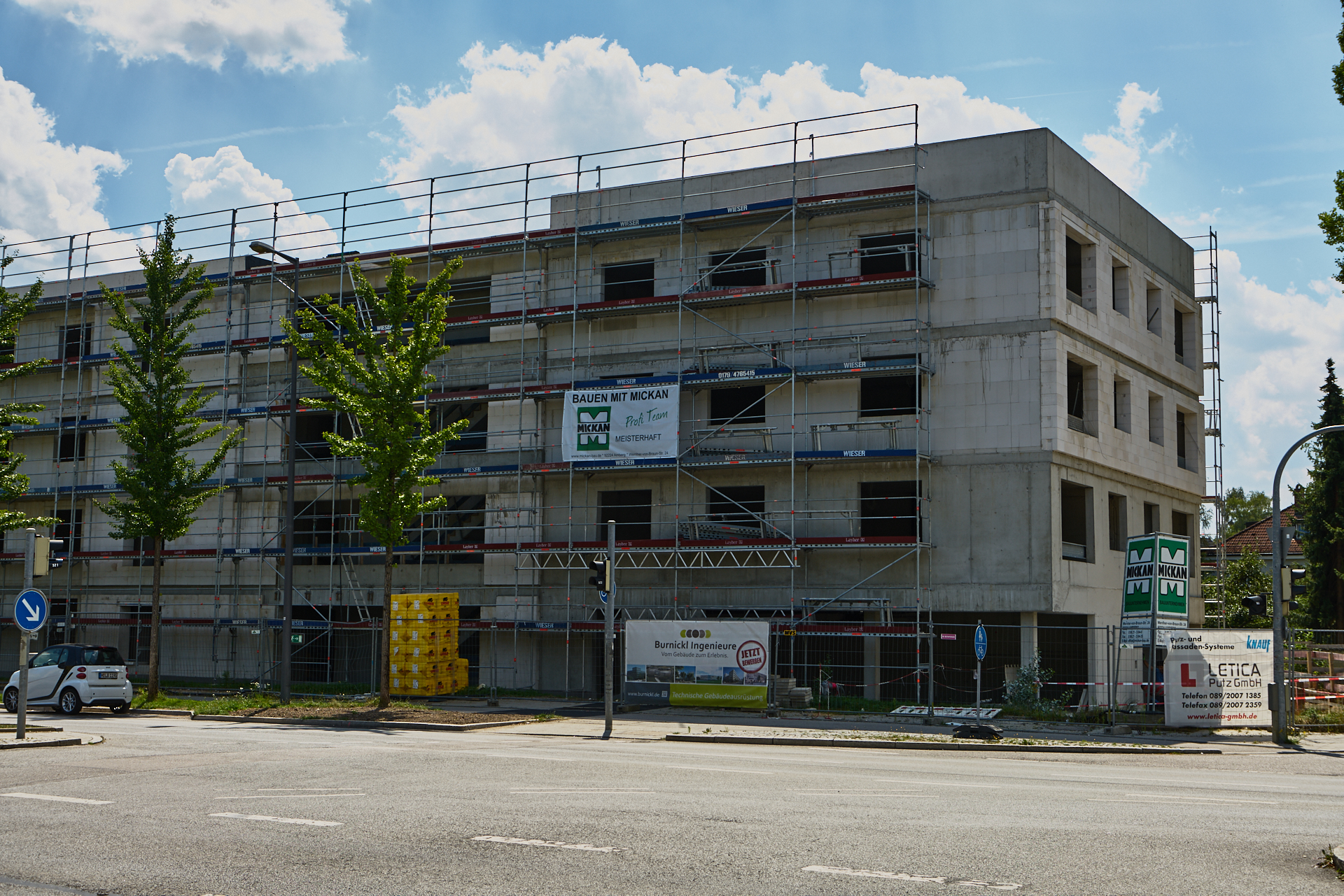 30.07.2018 - Baustelle Maikäfersiedlung in der Bad Schachener Straße in Neuperlach
