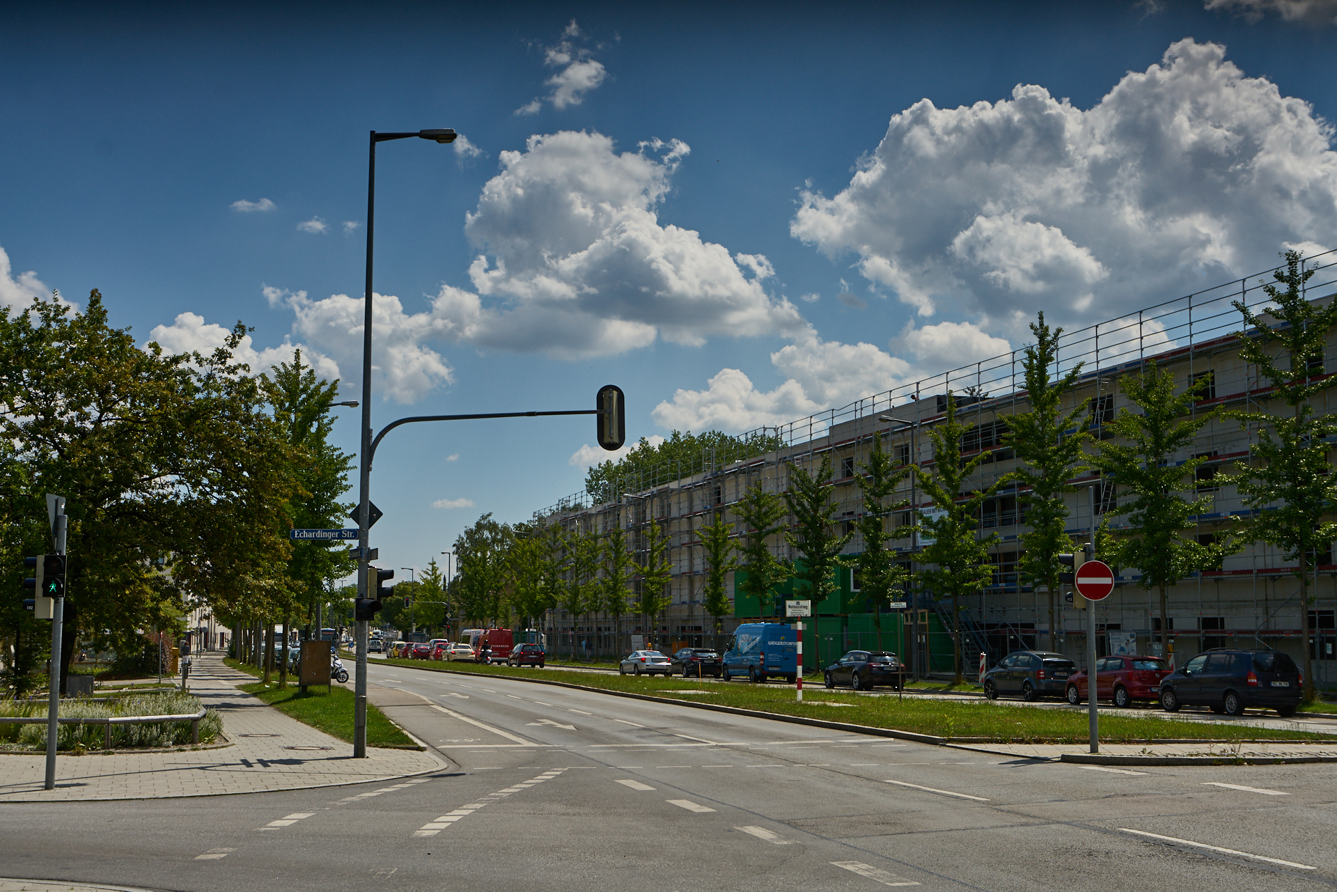30.07.2018 - Baustelle Maikäfersiedlung in der Bad Schachener Straße in Neuperlach