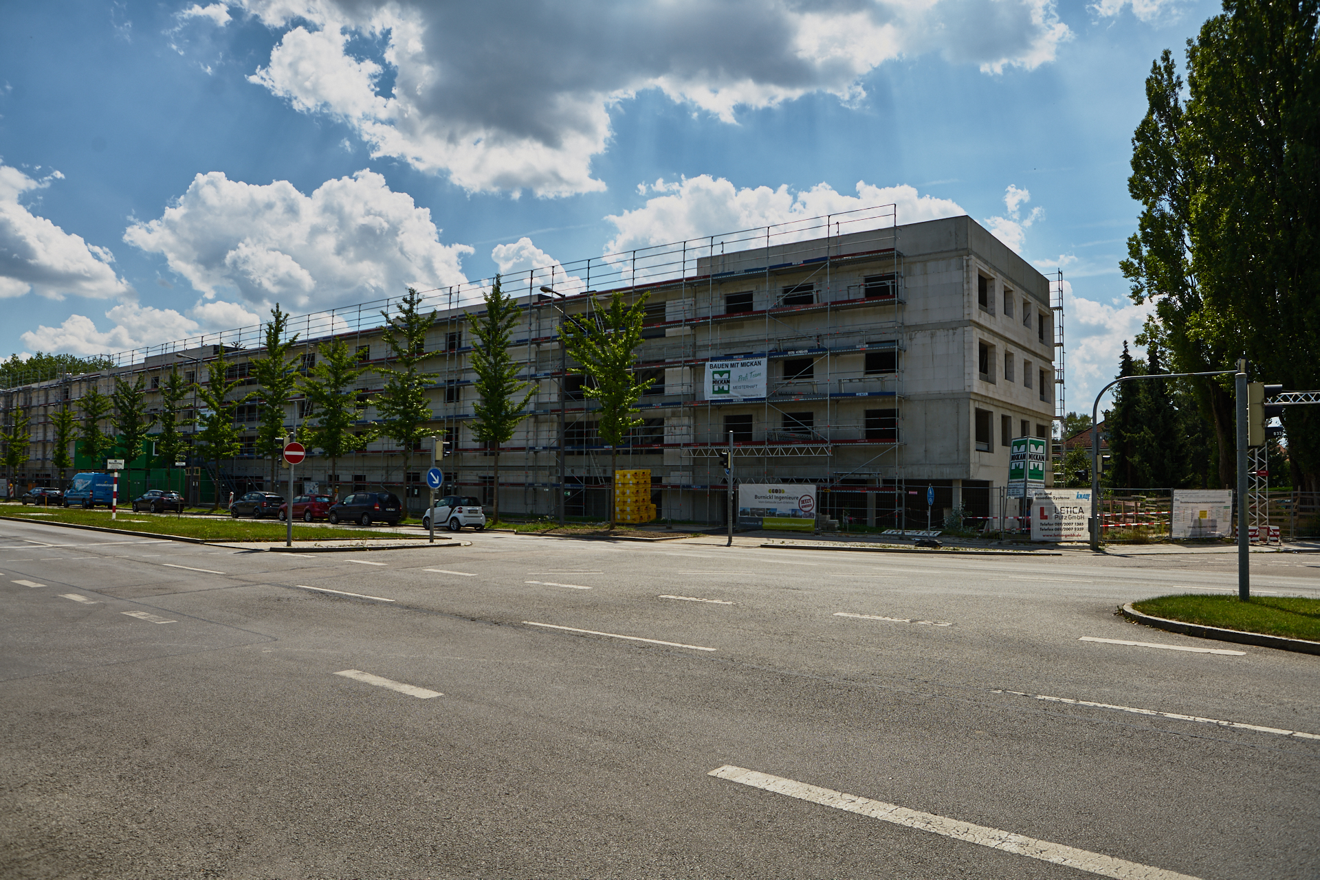 30.07.2018 - Baustelle Maikäfersiedlung in der Bad Schachener Straße in Neuperlach
