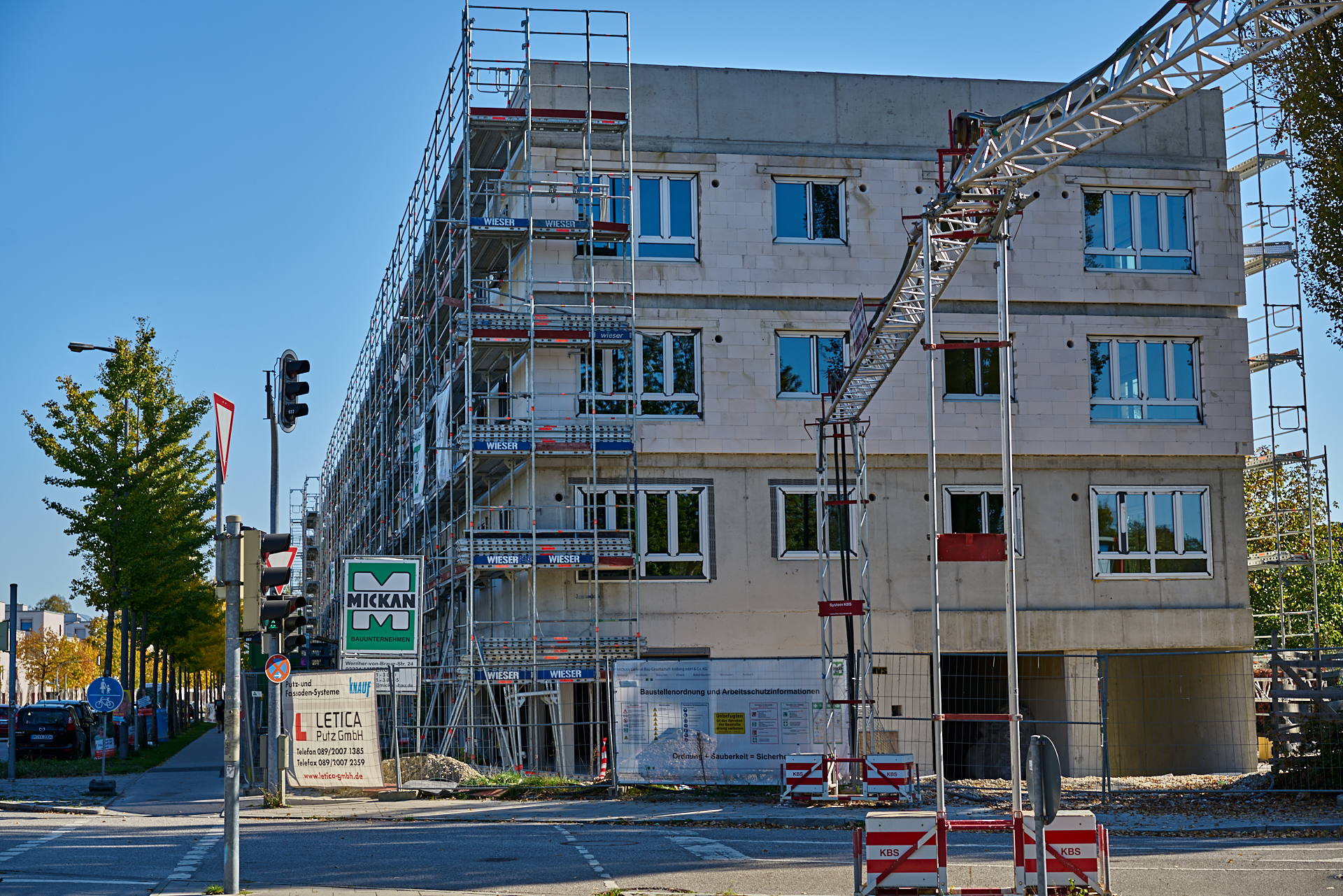 26.10.2018 - Baustelle Maikäfersiedlung in der Bad Schachener Straße in Neuperlach