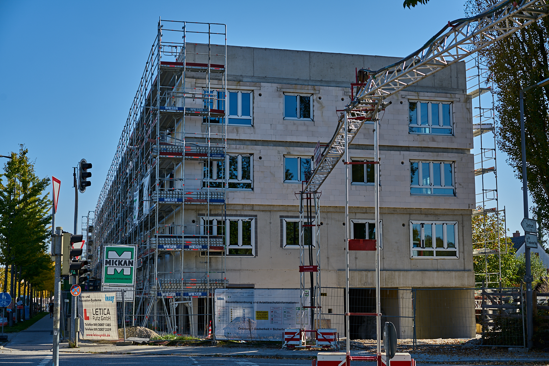 26.10.2018 - Baustelle Maikäfersiedlung in der Bad Schachener Straße in Neuperlach