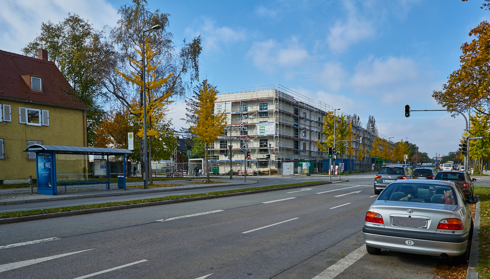26.10.2018 - Baustelle Maikäfersiedlung in der Bad Schachener Straße in Neuperlach