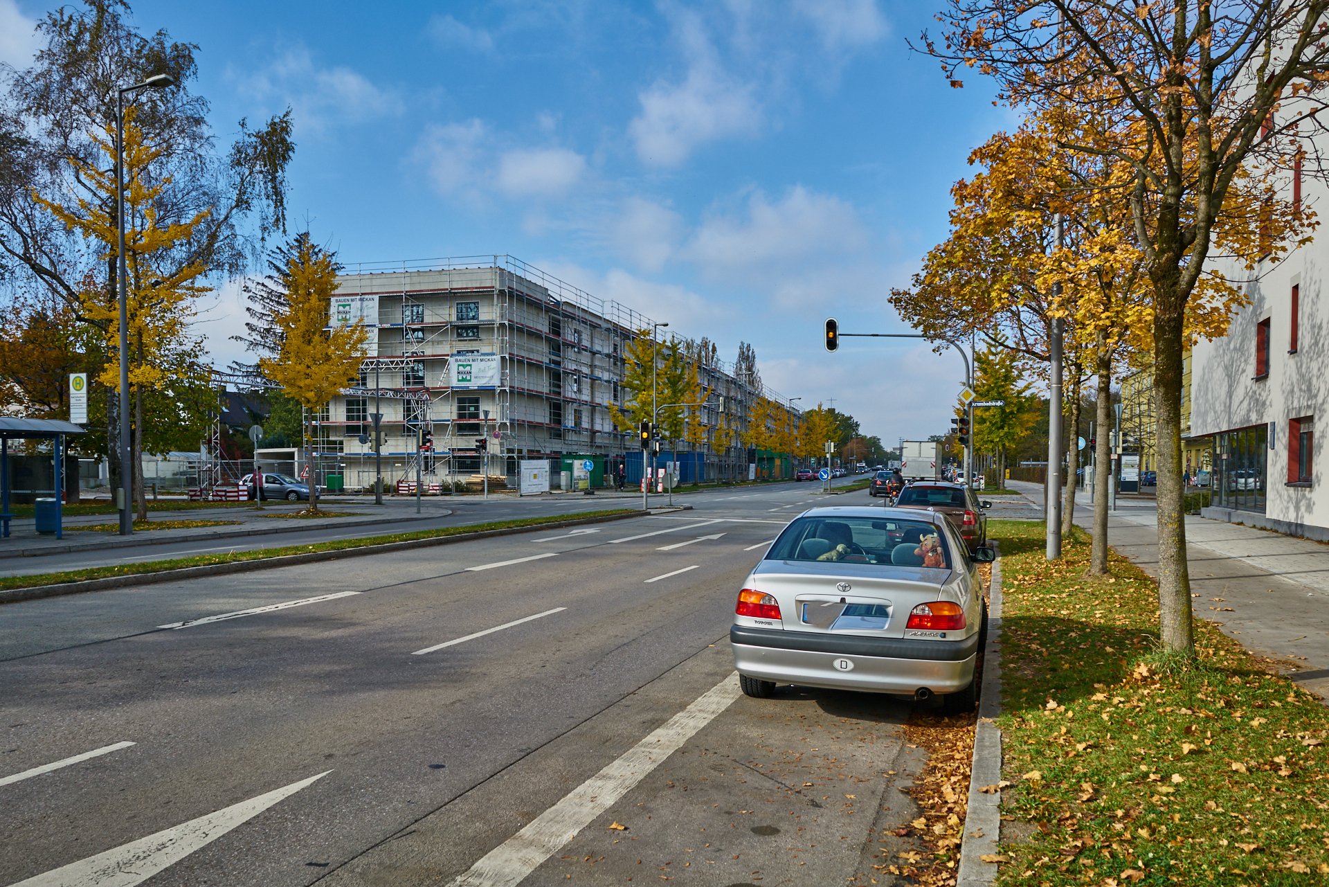26.10.2018 - Baustelle Maikäfersiedlung in der Bad Schachener Straße in Neuperlach
