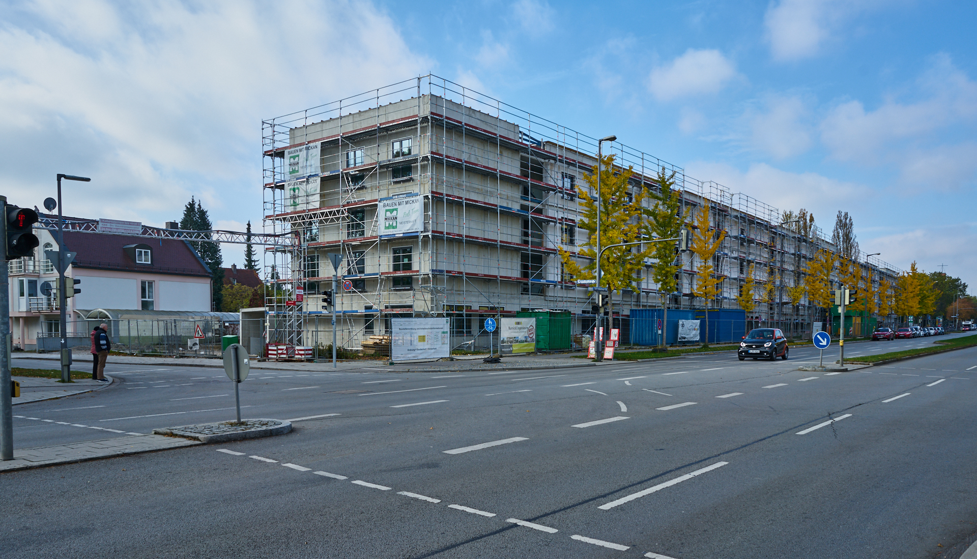 26.10.2018 - Baustelle Maikäfersiedlung in der Bad Schachener Straße in Neuperlach