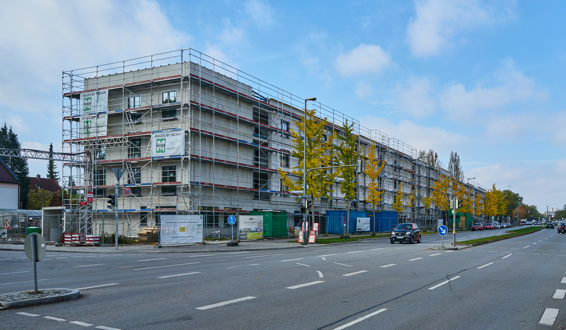 26.10.2018 - Baustelle Maikäfersiedlung in der Bad Schachener Straße in Neuperlach