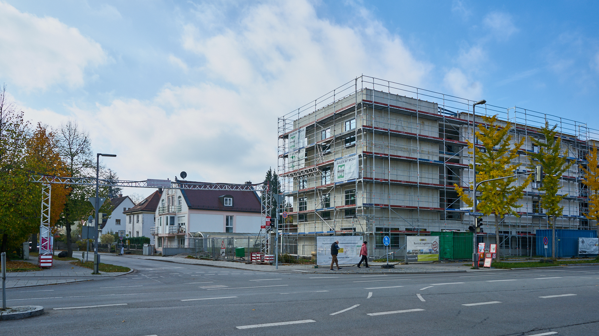 26.10.2018 - Baustelle Maikäfersiedlung in der Bad Schachener Straße in Neuperlach