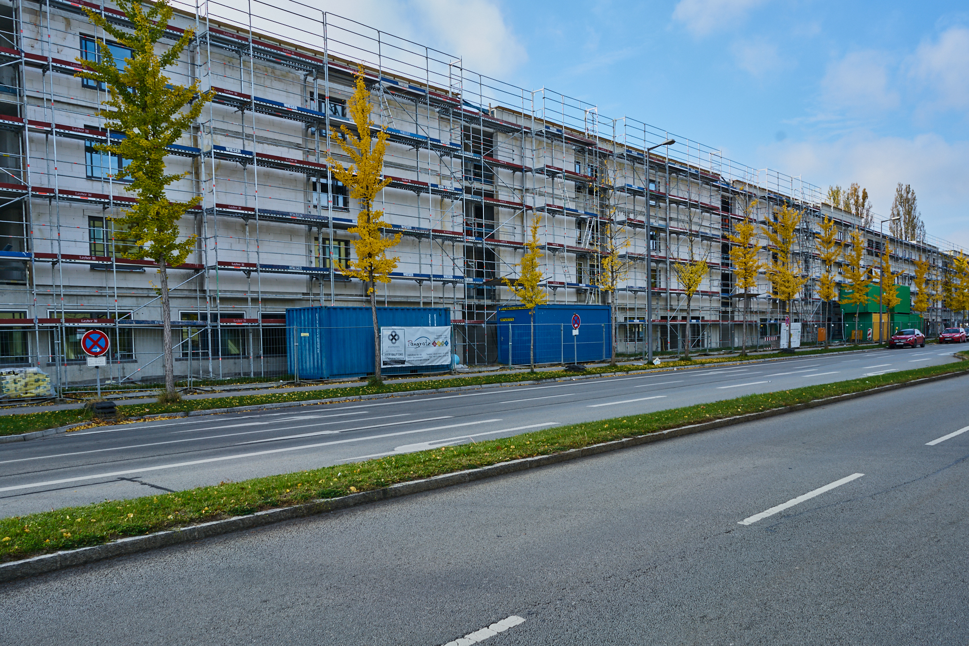 26.10.2018 - Baustelle Maikäfersiedlung in der Bad Schachener Straße in Neuperlach