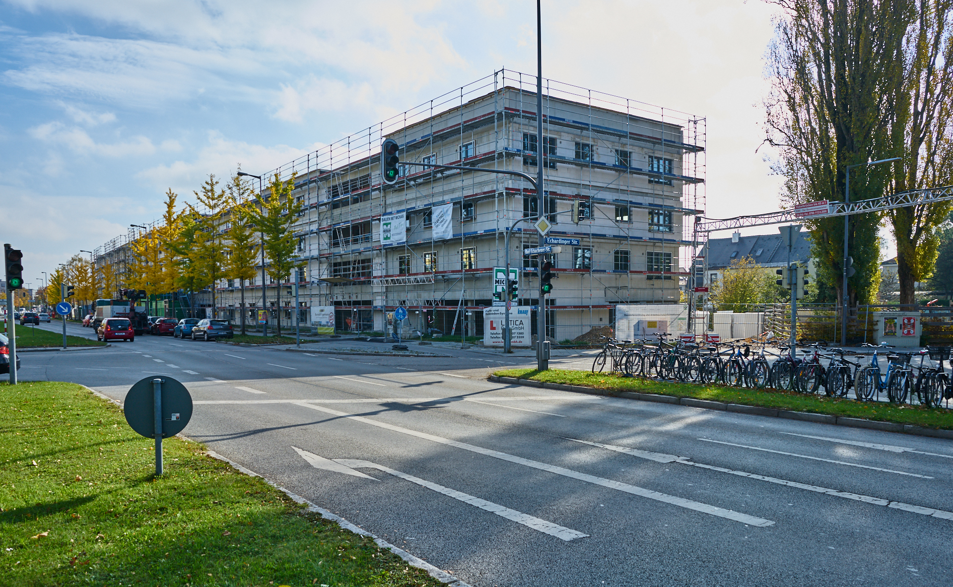 26.10.2018 - Baustelle Maikäfersiedlung in der Bad Schachener Straße in Neuperlach