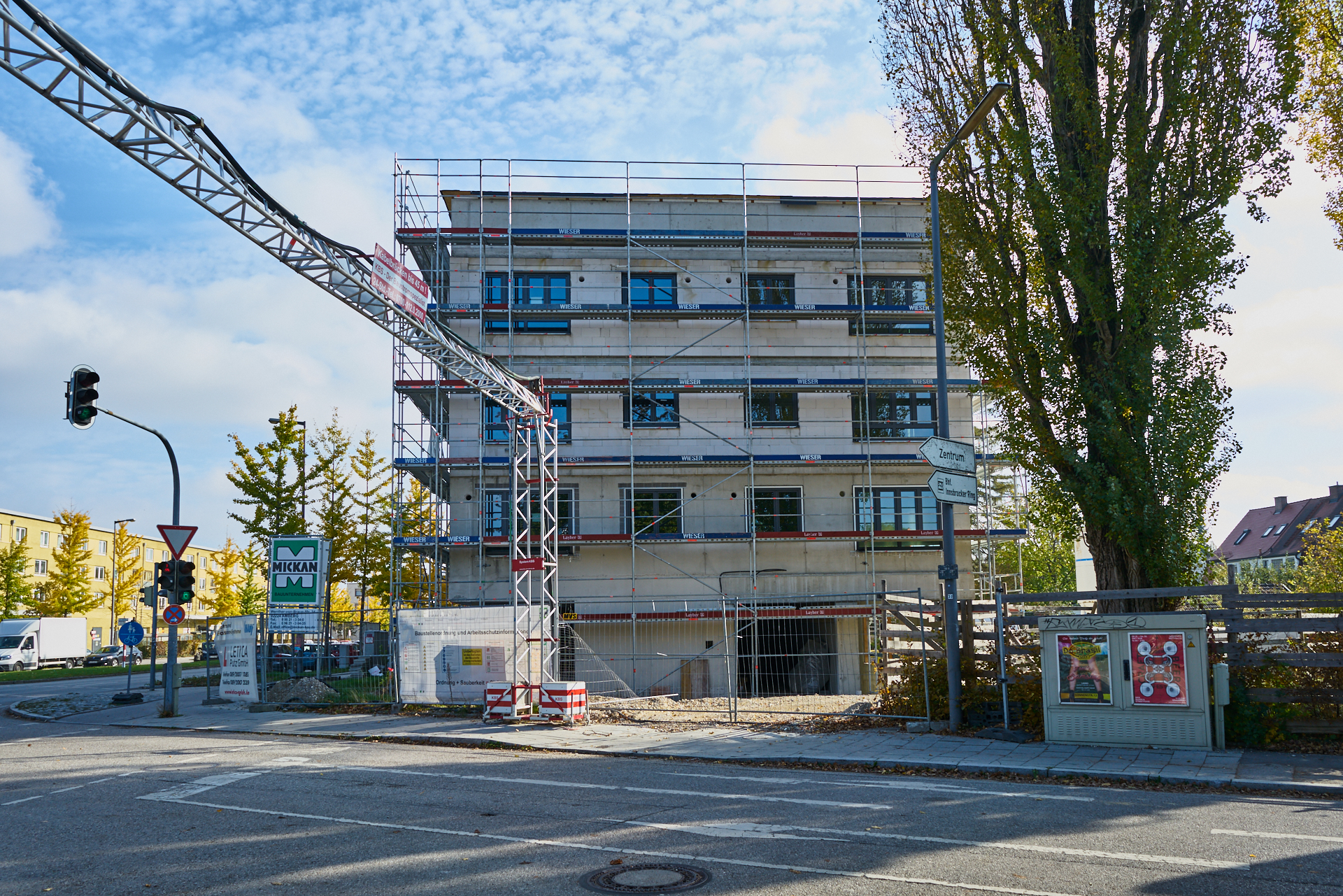 26.10.2018 - Baustelle Maikäfersiedlung in der Bad Schachener Straße in Neuperlach
