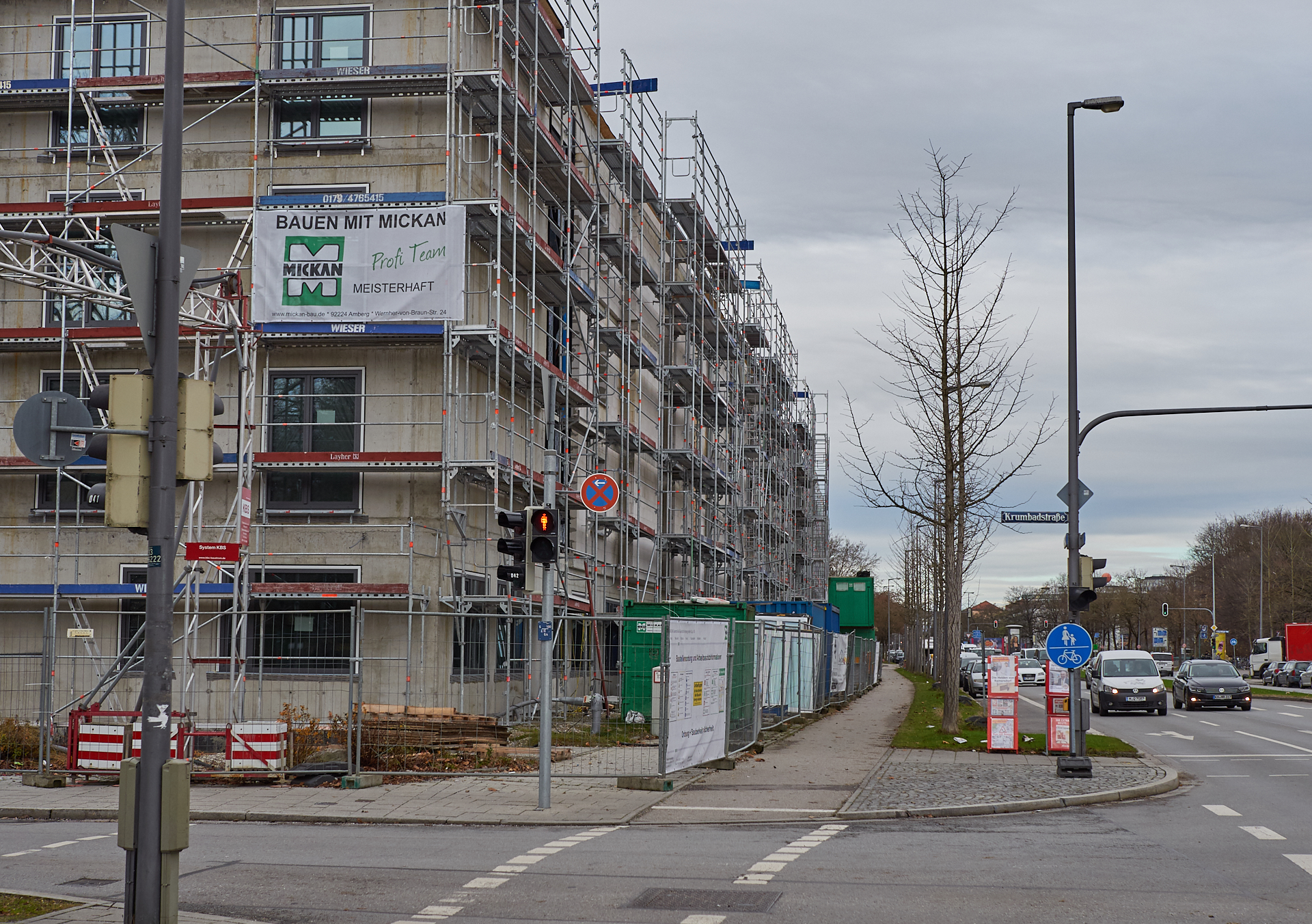 07.12.2018 - Baustelle Maikäfersiedlung in der Bad Schachener Straße in Neuperlach