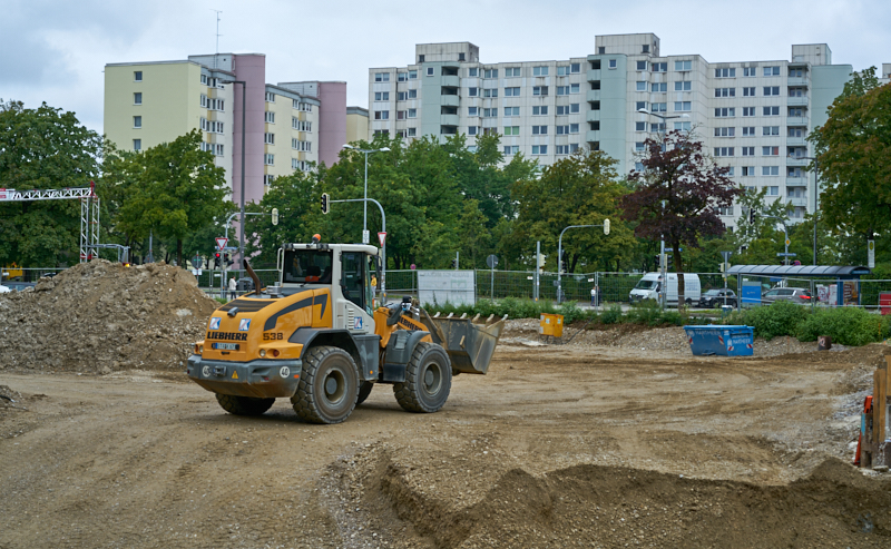 06.09.2019 - Aufstockungsbaustelle Oskar-Maria-Graf-Ring im September 2019