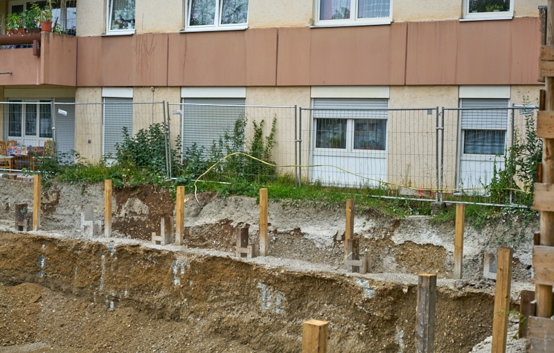 06.09.2019 - Aufstockungsbaustelle Oskar-Maria-Graf-Ring im September 2019