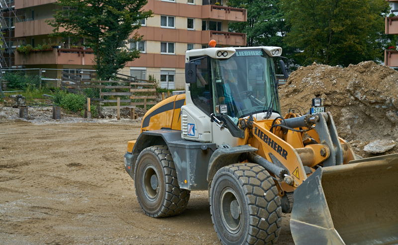 06.09.2019 - Aufstockungsbaustelle Oskar-Maria-Graf-Ring im September 2019