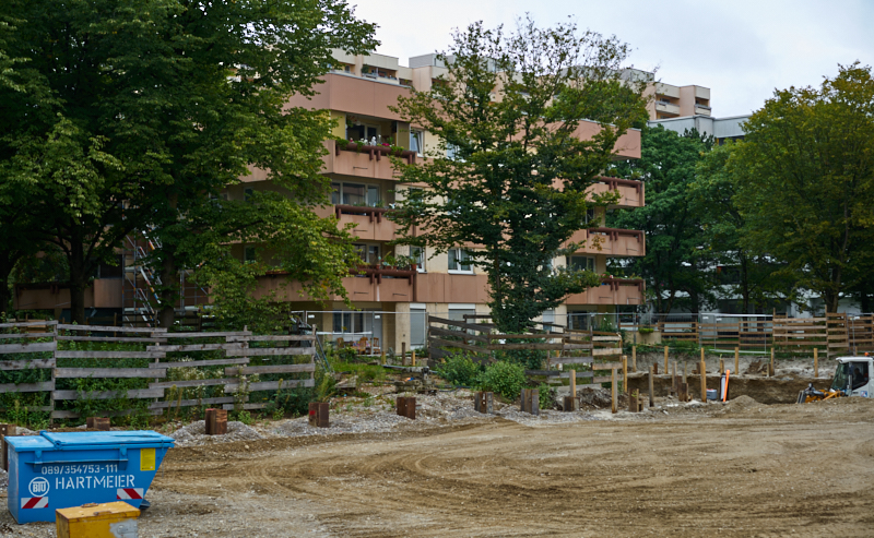 06.09.2019 - Aufstockungsbaustelle Oskar-Maria-Graf-Ring im September 2019