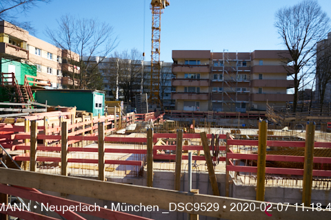 07.02.2020 - Aufstockungsbaustelle Oskar-Maria-Graf-Ring in Neuperlach