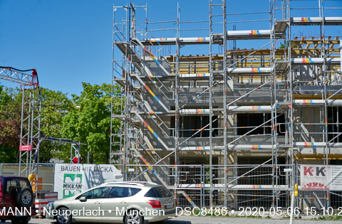 06.05.2020 - Aufstockungsbaustelle Oskar-Maria-Graf-Ring in Neuperlach