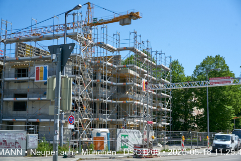18.05.2020 - Aufstockungsbaustelle Oskar-Maria-Graf-Ring in Neuperlach
