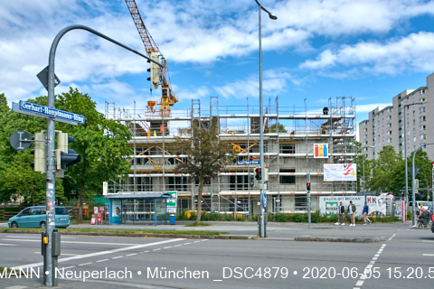 05.06.2020 - Aufstockungsbaustelle Oskar-Maria-Graf-Ring in Neuperlach
