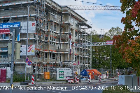 13.10.2020 - Aufstockungsbaustelle Oskar-Maria-Graf-Ring in Neuperlach