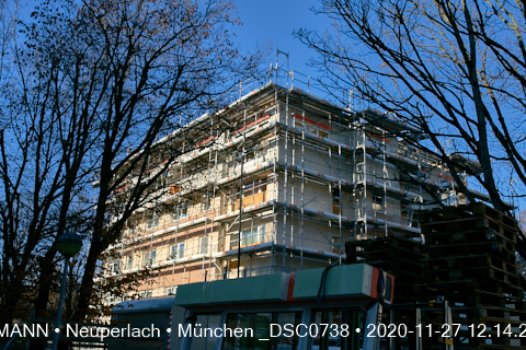27.11.2020 - Aufstockungsbaustelle Oskar-Maria-Graf-Ring in Neuperlach