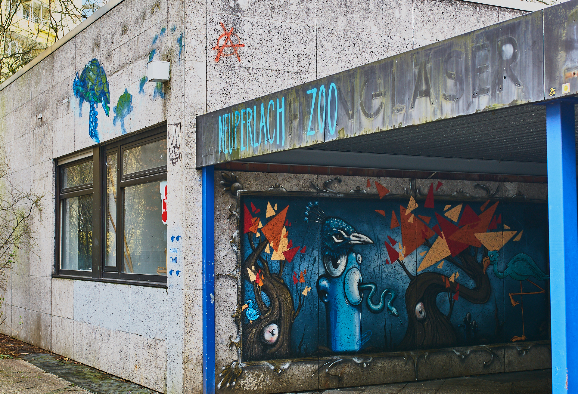 #Neuperlach, #Quiddezentrum, #Kultur, #Kunst, #Kunsttreff, #Streetart, #Grafitties, #Abriss, #Neubau, #CAZ123