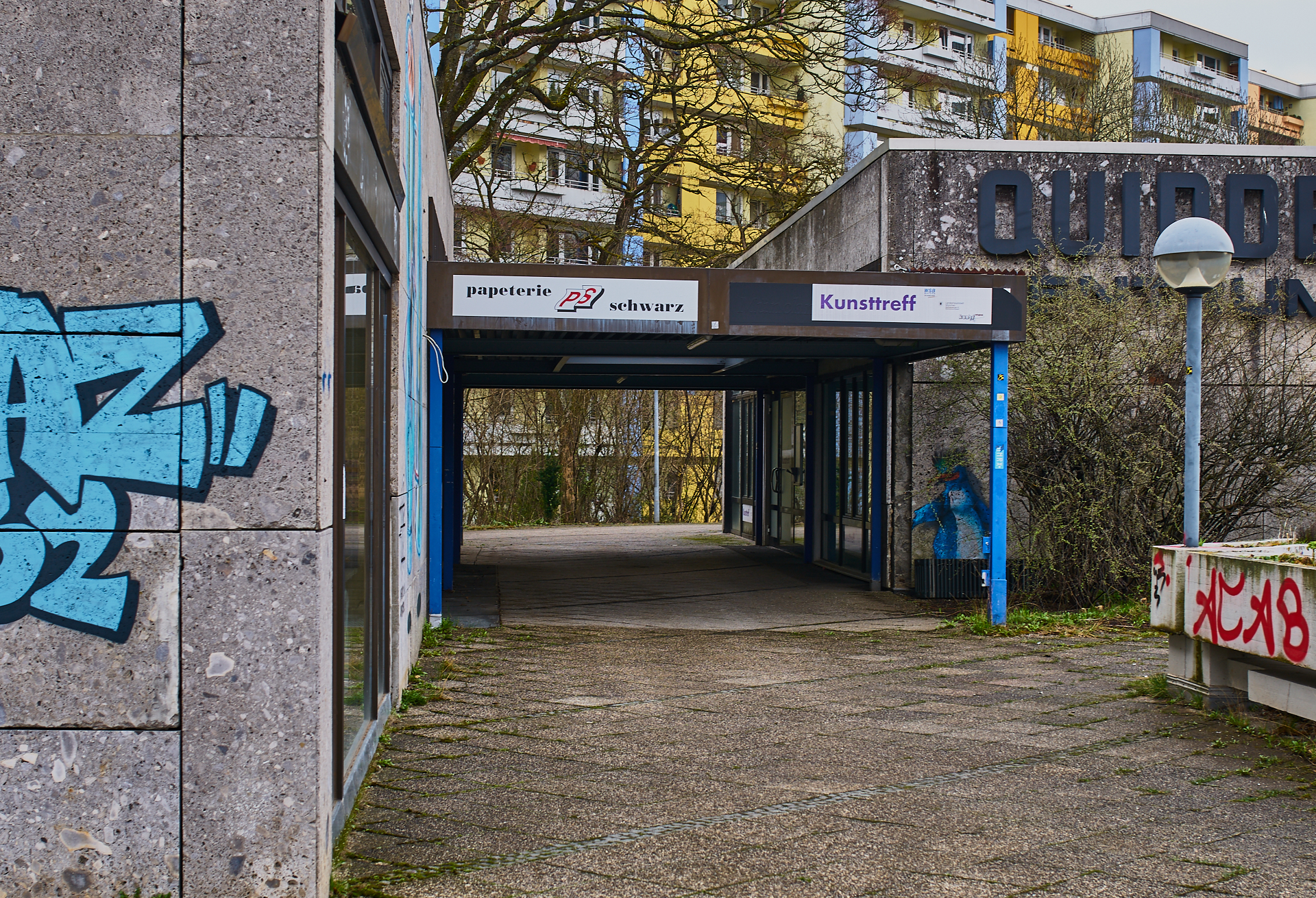 #Neuperlach, #Quiddezentrum, #Kultur, #Kunst, #Kunsttreff, #Streetart, #Grafitties, #Abriss, #Neubau, #CAZ123