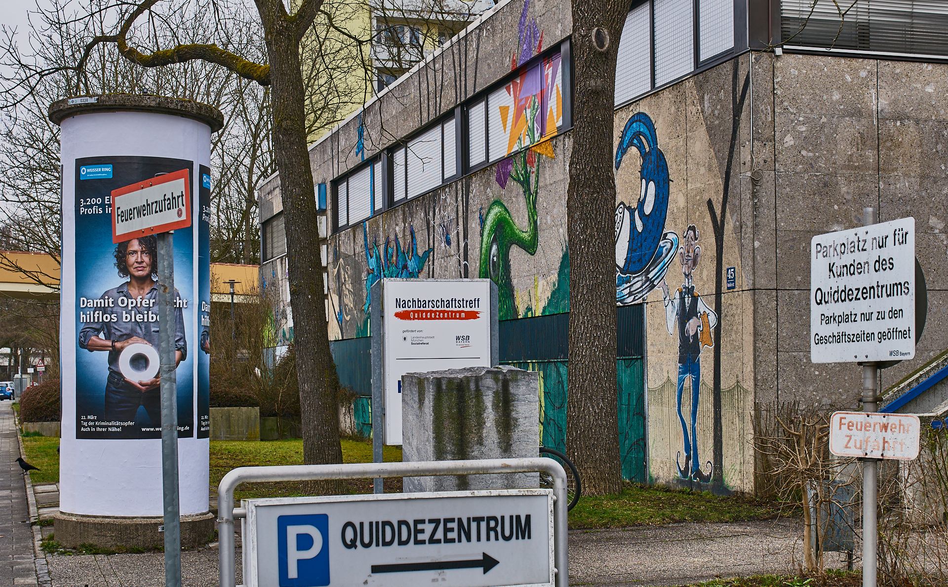 #Neuperlach, #Quiddezentrum, #Kultur, #Kunst, #Kunsttreff, #Streetart, #Grafitties, #Abriss, #Neubau, #CAZ123