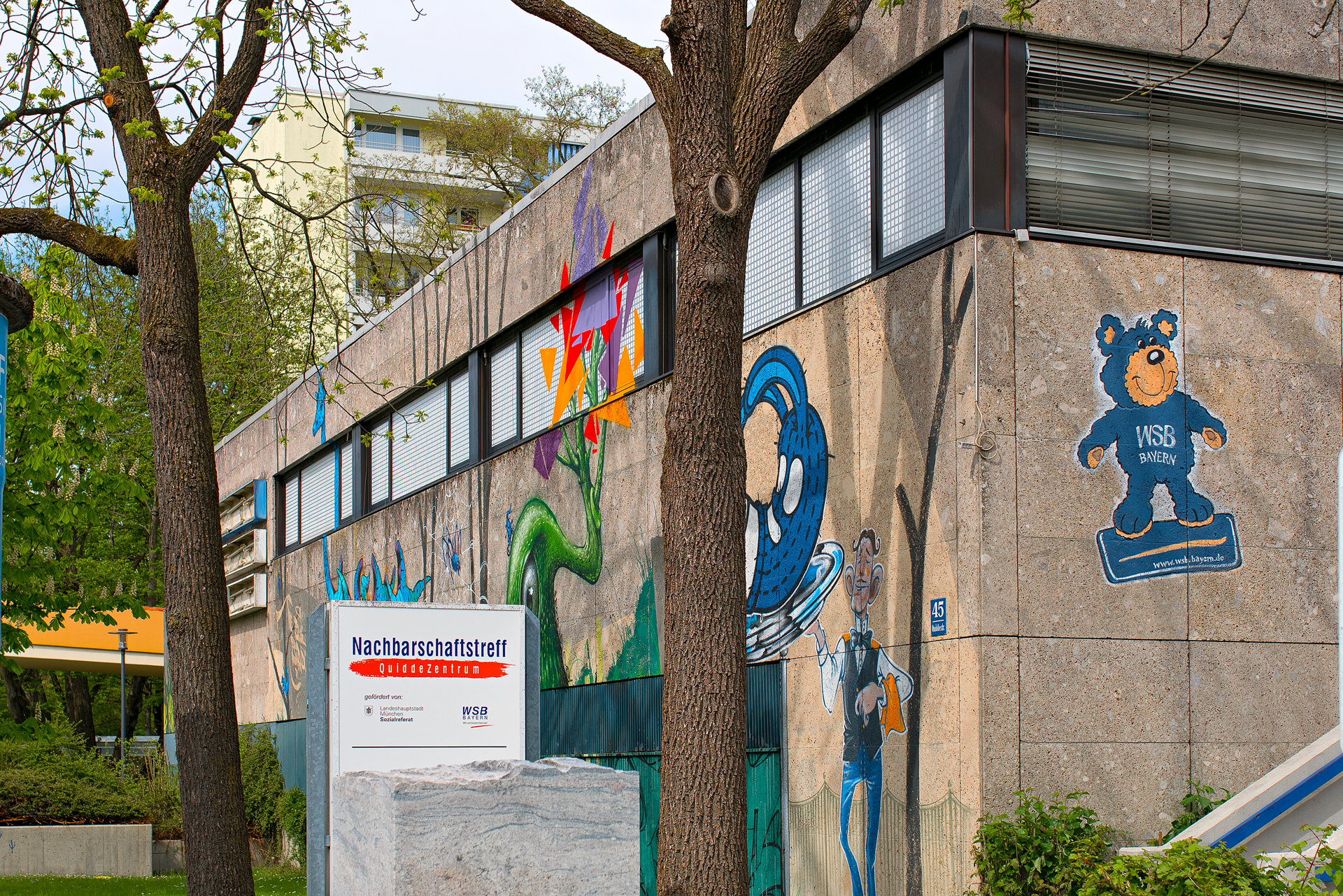#Neuperlach, #Quiddezentrum, #Kultur, #Kunst, #Kunsttreff, #Streetart, #Grafitties, #Abriss, #Neubau, #CAZ123