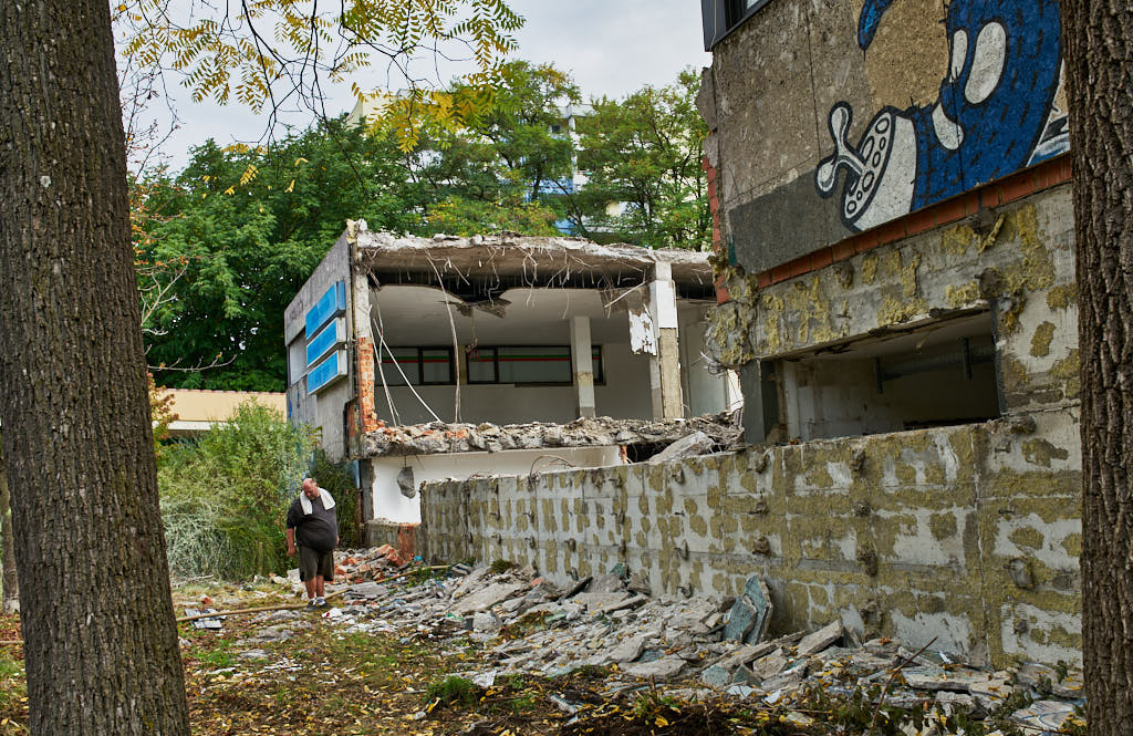 29.09.2021 - Abrissbegin des Quiddezentrums in Neuperlach