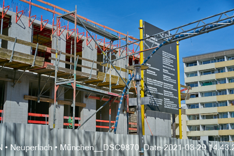 29.03.2021 - Baustelle zu neuen Grundschule am Strehleranger in Neuperlach