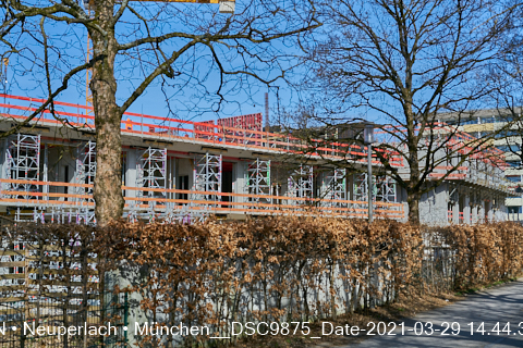 29.03.2021 - Baustelle zu neuen Grundschule am Strehleranger in Neuperlach