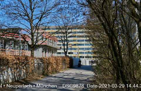 29.03.2021 - Baustelle zu neuen Grundschule am Strehleranger in Neuperlach